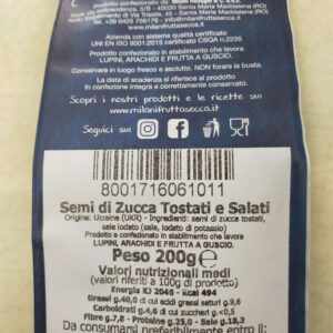 Semi di zucca salati e tostati 200GR